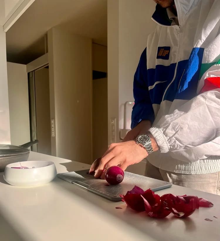 In the kitchen