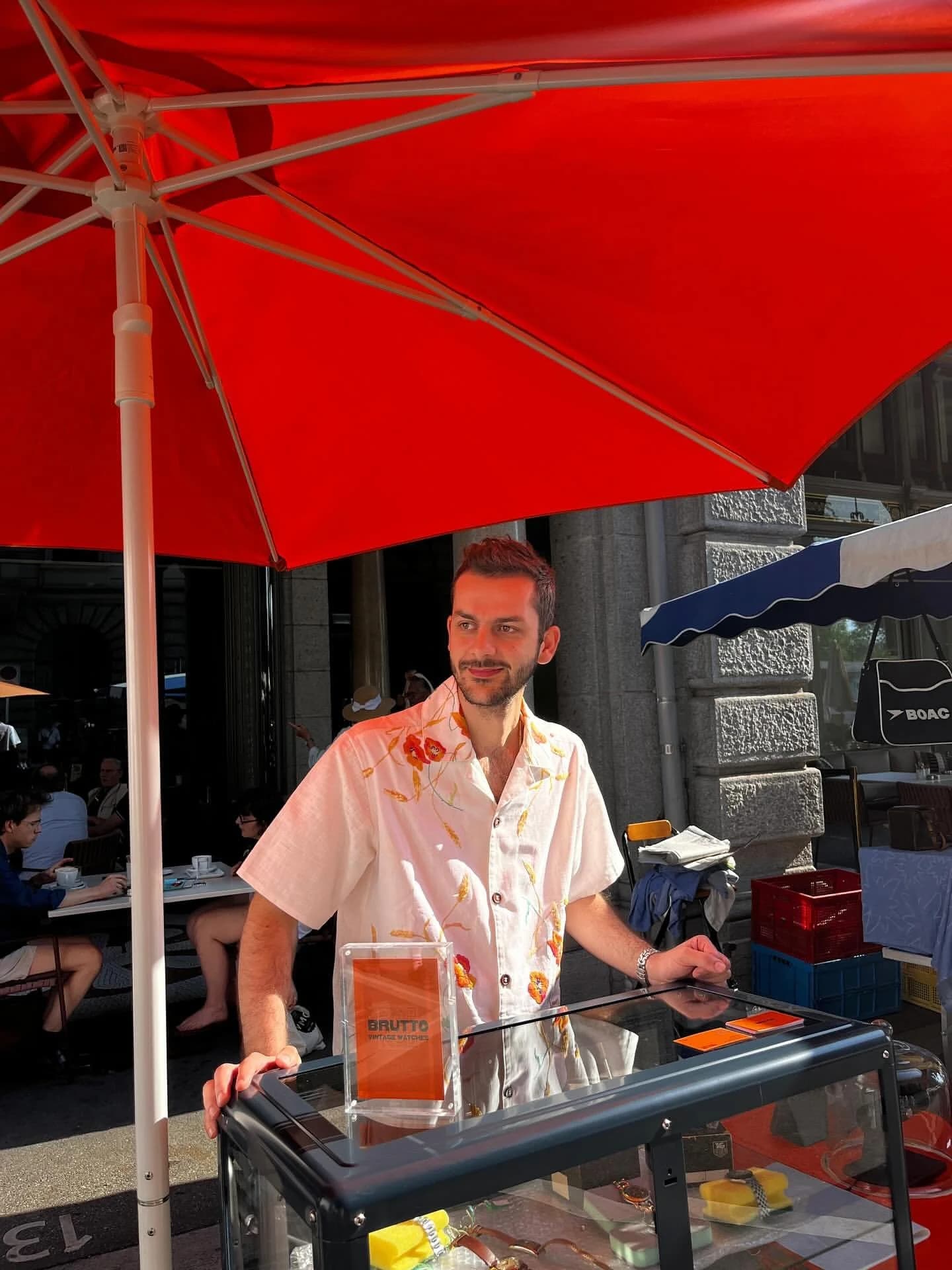 Enzo at the Brutto market stand